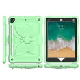 thumbnail image 5 of For Apple iPad 9th /8th /7th Gen 10.2 inch Butterfly Wings Kickstand 3in1 Tough Hybrid with Pencil Holder Heavy Duty Rugged Shockproof Full Protective Case Cover [Green], 5 of 8