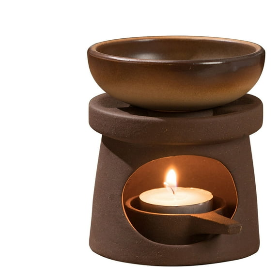 COOLHOOD Essential Oil Burners Ceramics Oil Melter Scented Diffuser and Tealight Candle Holder Set for Home Bedroom Decors