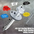 thumbnail image 6 of EAGLE 1 (500 Count) Metal Roofing Screws Painted Hex Washer Head Sheet Metal Roof Screw. Self Starting/self Tapping Metal to Wood, Sheet Metal Roofing siding Screws (1", Zinc), 6 of 6