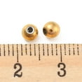 thumbnail image 3 of Ion Plating(IP) 304 Stainless Steel Spacer Beads Round Real 18K golden Plated 4x3.5mm Hole: 1.2mm, 3 of 3