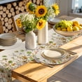 thumbnail image 4 of Sage Green Yellow Spring Floral Round 13 Inch Placemats Set of 6, Watercolor Botanical Summer Flowers HeatResistant Non Slip Place Mats for Dining Table, Wipeable Kitchen Table Mats for Housewarming, 4 of 9