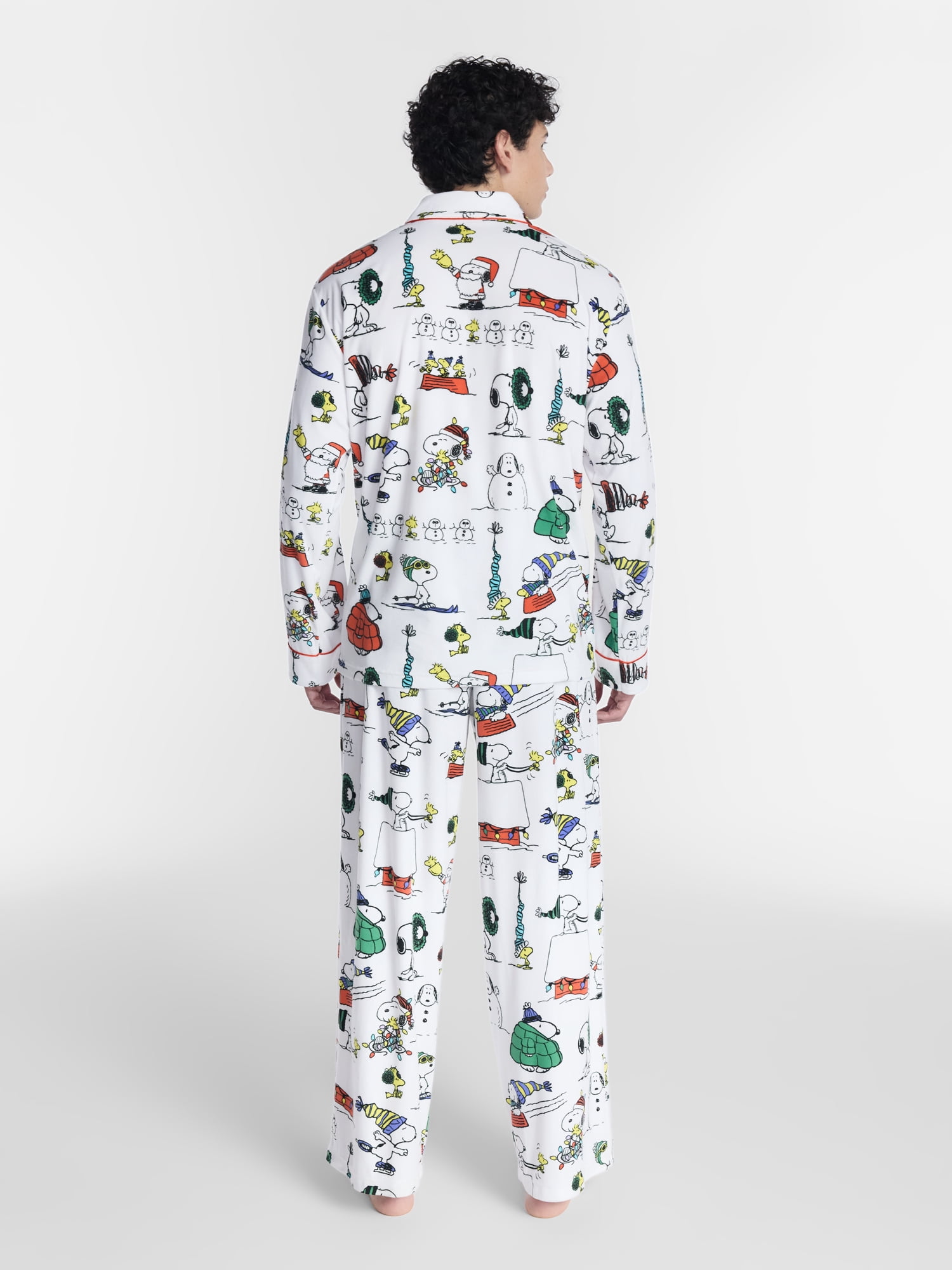 Peanuts Snoopy Men's Matching Family Pajamas Set, 2-Piece, Sizes S-3XL