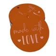 thumbnail image 1 of Inkdotpot Real Rose Gold Foil Made With Love Text Tag Favor Hang Paper Tag 100 Piece, 1 of 6