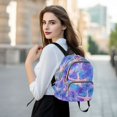 thumbnail image 6 of FORMRS Mini Backpack Purse for Women Quilted Travel Daypack Casual Shoulder Bag, Pink Starfish Pattern, 6 of 7