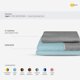 thumbnail image 2 of Edredon Ligero Coverlet King Size Aqua y Gris Onstore, 2 of 9