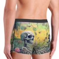 thumbnail image 6 of Salouo Flower Butterfly Skull Couple Print Men's Boxer Briefs,Breathable Underwear Elastic Waistband Briefs for Men -X-Large, 6 of 8