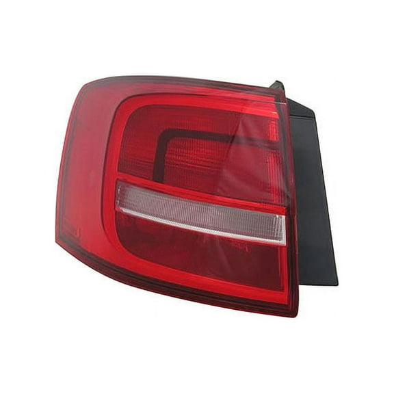 Left Driver Side Outer Tail Light Assembly - Compatible with 2015 - 2018 Volkswagen Jetta 2016 2017