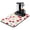 White-341, variant on Cute Cherry Pattern Dish Drying Mat, Sweet Red Fruit Lover Aesthetic Absorbent Kitchen Mat