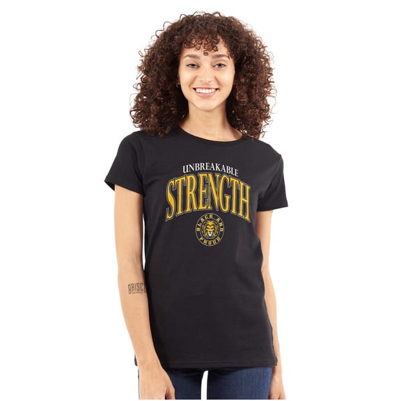 Black Pride Unbreakable Strength Womens Slim Fit Graphic Tee Brisco Brands S