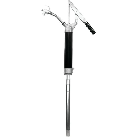 Performance Tool W54267 Lever-Action Professional Barrel Pump, Brass Fittings, Floating Piston Design, Black