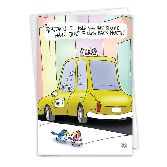 1 Funny Anniversary Card with Envelope - Snowbirds C6365ANG