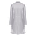 thumbnail image 2 of Oyolan Gilets Kimono pour Femmes en Mousseline Transparente, Cache-Maillots Décontractés Amples, Boléro Ouvert à l'Avant, Manteau Gris TG, 2 of 5
