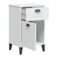 thumbnail image 5 of Bedside Cabinet VIKEN White - Engineered Wood Nightstand with Storage, Industrial Style End Table for Bedroom & Living Room, 5 of 9
