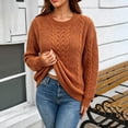 thumbnail image 6 of Zxlsdmn Sweater for Women Trendy Cable Knit Pullover Sweaters Casual Long Sleeve Drop Shoulder Solid Color Sweater Comfy Fall Winter Holiday Going Out Clothes XL, 6 of 9