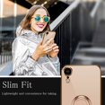 thumbnail image 5 of Case for iPhone XR Case 6.1" Silicone Electroplated Bumper Cover Ring Holder Stand Shockproof Impacted Holder Soft Flexible TPU Phone Cases - Light Pink, 5 of 18