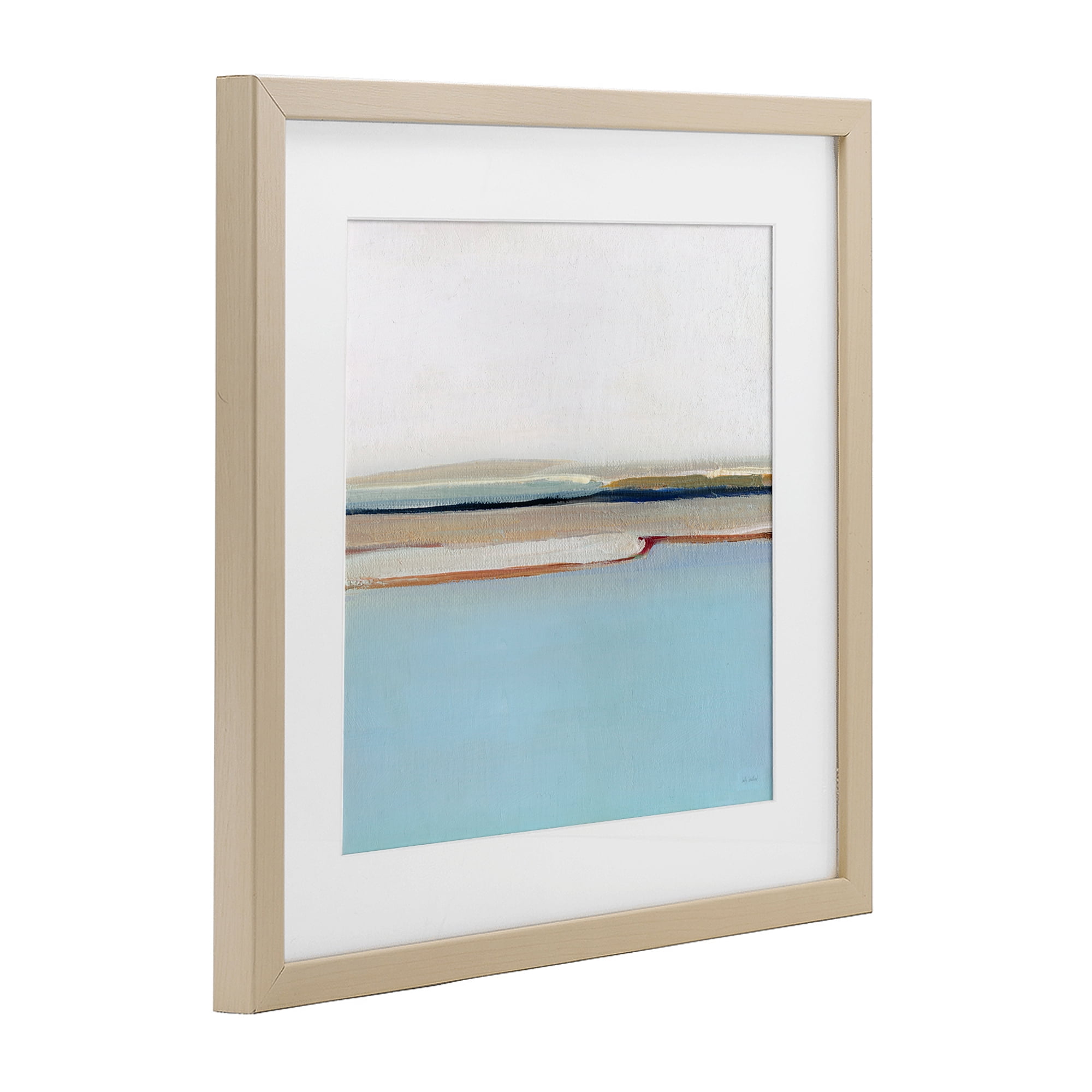 Stupell Industries Serene Minimal Shoreline at Dawn Birch Framed Print Under Glass, design by Sally Swatland