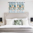 thumbnail image 3 of Blue Beach Coastal Kitchen Curtains Window Panels, Nautical Shell Starfish Coral Summer Insulated Window Treatment Curtain, Grommet Curtains for Bedroom/Living Room/Bathroom, 2 Piece 42"Wx45"L, 3 of 8