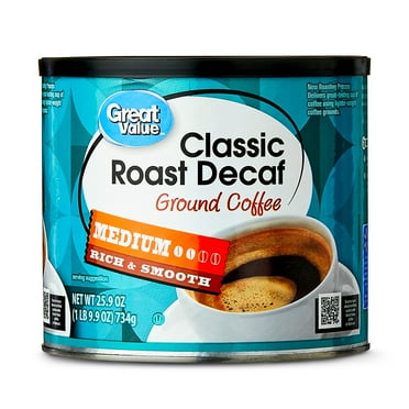 Great Value Decaf Classic Medium Roast Ground Coffee, 25.9 oz