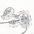 thumbnail image 3 of Motorcycle 10mm Screw Skull Head LED Amber Turn Signal Indicator Light, Halloween Universal Motorcycle Blinker Kit, Skull Head Tail Light, 3 of 5