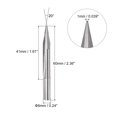 thumbnail image 2 of Cónico Madera Grabado CNC Enrutador , Sólido Carburo 2 Rectas Flautas Tallado Herramienta para Acrílico PVC MDF Plástico, 6mm Vástago 1mm Punta 20 Grado 60mm Longitud, 2 of 6