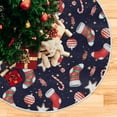 thumbnail image 5 of FMSHPON Candy Canes Xmas Christmas Tree Skirt Stand Mat for Holiday Party Decoration Indoor Outdoor 36 inches, 5 of 6