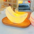 thumbnail image 4 of Plastic Lamps Crescent Moon Night Light White LED Bedside Lamp with Dimmable Touch Control for Home Decor(1Pcs) Rkxzt, 4 of 7