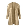 thumbnail image 6 of Warop Women's Solid Color 3/4 Sleeve Cardigan Top Casual Lightweight Outwear Shirt, 6 of 6