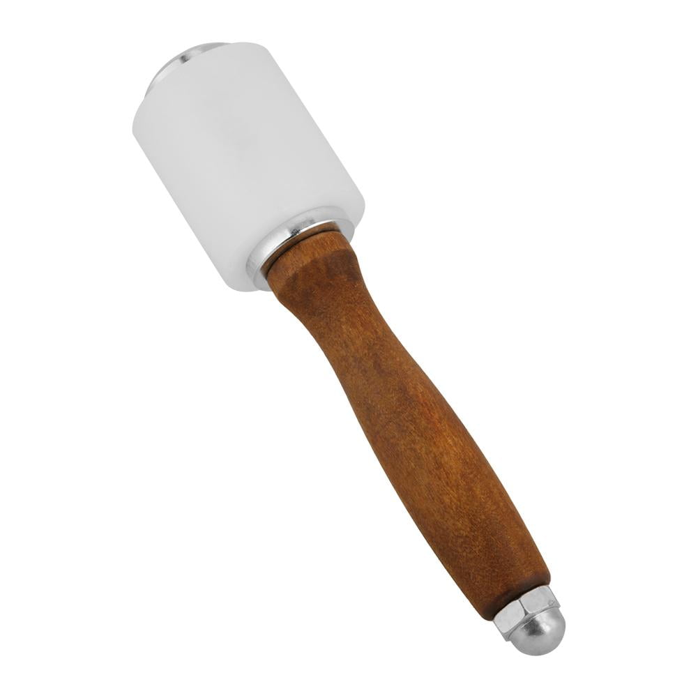 HERCHR Carving Hammer, Leather Nylon Hammer Wood Handle Leather Carving