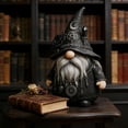 thumbnail image 6 of Gothic Wizard Gnome Figurine Gothic Witchy Gnome Figurine Mini Gnomes Kitchen Witch Doll Halloween Gothics Gnomes Collectible Fall Decor Resin Wizard Statu, 6 of 6