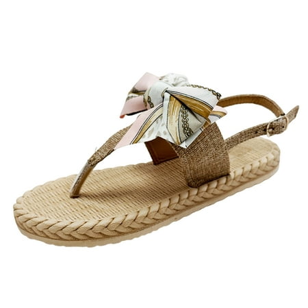 

Ramiter Shoes for Women Heels for Women Women Shoes Fashion Flat Thong Sandals Soft Sole Outer Wear Fashion Flat Beach Sandals And Slippers Khaki