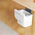thumbnail image 2 of Kitchen Trash Can,9.45x6.3x9.45",Plastic Rectangular Garbage Bin, 9L Wall Mounted Trash Can White Large Capacity Saving Sturdy Hanging Garbage Can With Lid For Home Kitchen, 2 of 4