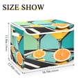 thumbnail image 5 of Yayeee Collapsible Cube Storage Bin with Lid Fabric Closet Decorative Basket with Handles, Orange Glasses, 5 of 7