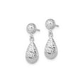 thumbnail image 2 of Gem & Harmony 10K White Gold Dangle Drop Earrings for Women, 2 of 5