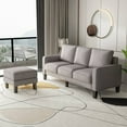 thumbnail image 2 of Zechuan Sectional Sofa - 3 Seater Sofa with Ottoman & Storage - Gray, 2 of 9