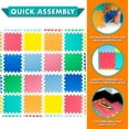 thumbnail image 6 of ProSource Foam Puzzle Floor Play Mat for Kids and Babies with Solid Colors, 36 or 16 Interlocking Tiles with Borders, Assorted, 6 of 6