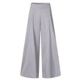 thumbnail image 4 of IDALL Wide Leg Pants Woman Dress Pants Women Womens Wide Leg High Waist Casual Pants Comfy Pockets Relaxed Trousers Lounge Pants Women Women'S Pants Gray 4XL, 4 of 5