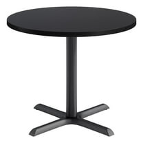 KFI Studios 36in Round Dining Table - Black Top - Black Base