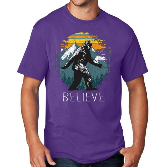 Men's Sasquatch Believe T-shirt, 6XL Team Purple