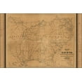 thumbnail image 1 of 24"x36" Gallery Poster, Map of seat of civil war showing railroads 1861, 1 of 1
