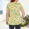 thumbnail image 7 of Womens Plus Size Summer Floral Tunic Tops Dressy Casual Blouses Short Sleeve T-Shirts for Leggings, 7 of 7
