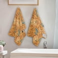 thumbnail image 4 of Autumn Pumpkin Maple Leaf 2 PCS Hand Towels for Bathroom, Fall Thanksgiving Day Kitchen Towel Ultra Soft and Absorbent Decorative Fingertip Face Bath Towels for Spa & Hotel, 28.3"x14.4", 4 of 5