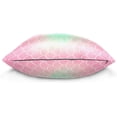 thumbnail image 2 of Mermaid Tail Trendy Gradient Velvet Plush Throw Pillow Cushion Case Cover - 18" x 18" - Invisible Zipper Home Decor Floral for Couch Sofa No Insert, 2 of 5