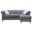 thumbnail image 4 of Glory Furniture Raisa Velvet Sofa Chaise in Gray, 4 of 6