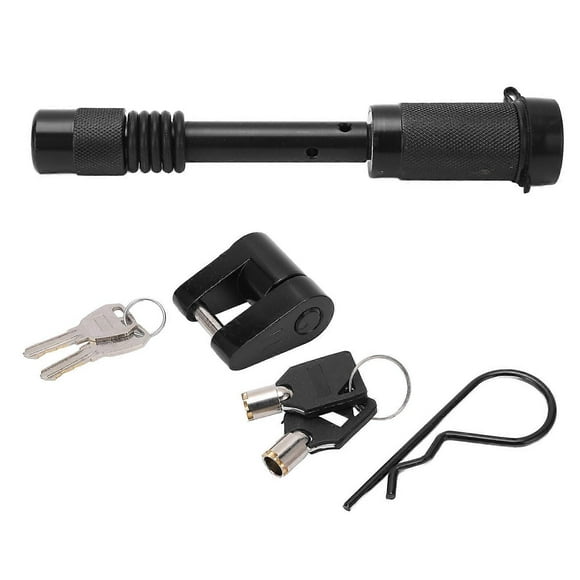 Trailer Hitch Lock With 1/4in Coupler Lock Zinc Alloy Antitheft For Rv Truck Construction Vehicle Camper
