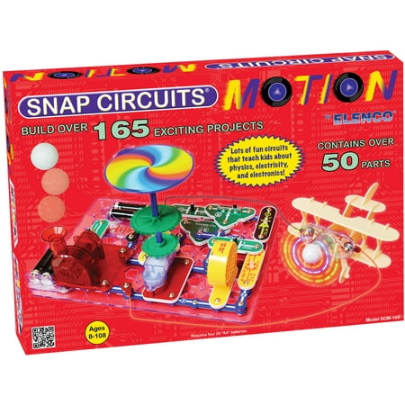 Snap Circuits Motion Electronics Exploration Kit | Over 165 Exciting STEM Projects | 4-Color Project Manual | 50+ Snap Modules | Unlimited