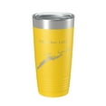 thumbnail image 1 of Cherokee Lake Map Tumbler Travel Mug Insulated Laser Engraved Coffee Cup Tennessee 20 oz Yellow, 1 of 1