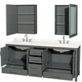 thumbnail image 5 of Wyndham Collection Wcs141480d-Qtz-Us3med Sheffield 80" Free Standing Double Basin Vanity, 5 of 7