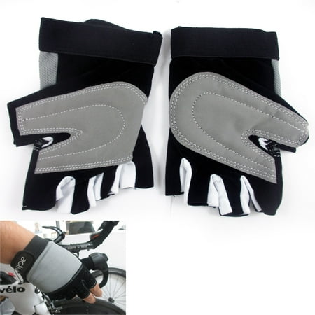 Cycling Gloves Padded Half Finger MTB Bike Sports Bicycle Strap Size S-M