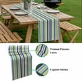 thumbnail image 5 of Blue Yellow Striped Table Runner - 70 Inch Long, Kitchen Dining Table Runner Dresser Scarves, Colorful Ombre Abstract Stripes Farmhouse Decor for Coffee Tables Wedding Party Banquet, 5 of 8