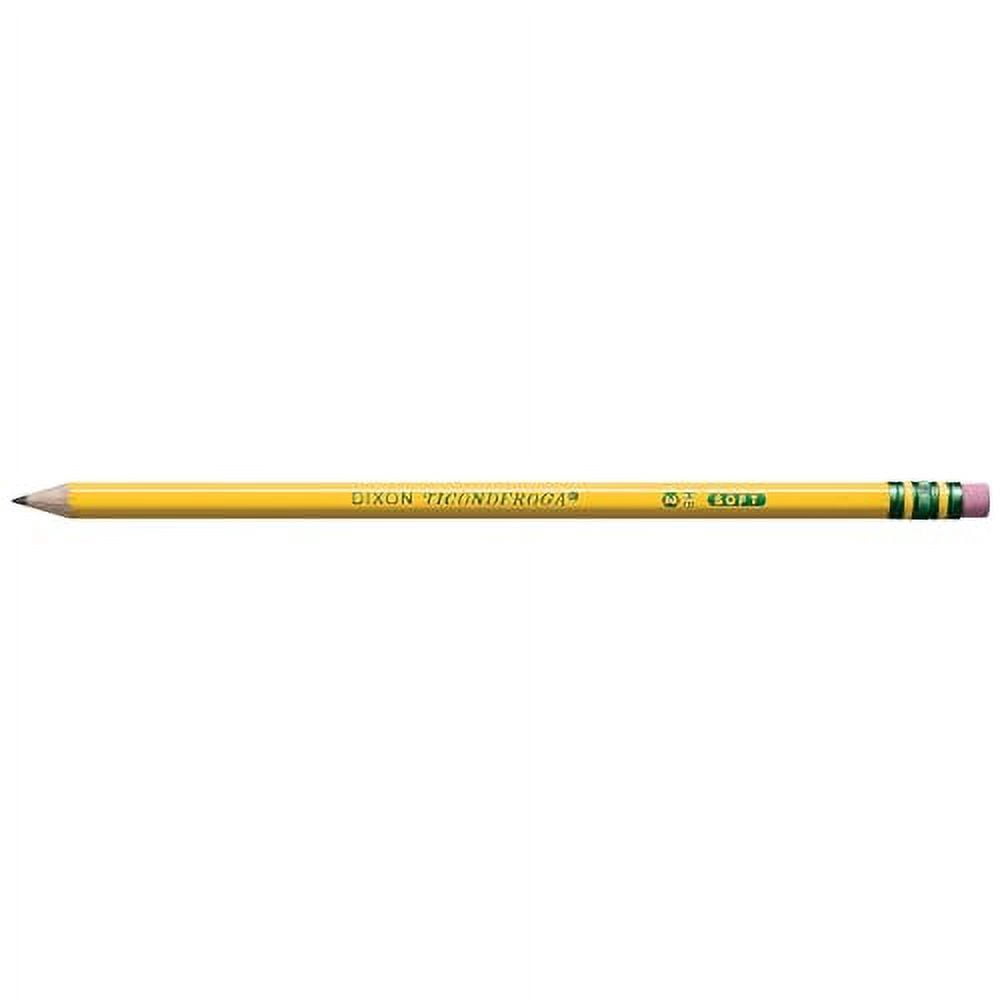 Ticonderoga Wood-Cased Pencils, Pre-Sharpened, 2 HB Soft, Yellow, 6 Boxes of 18 Count, 108 Pencils Total